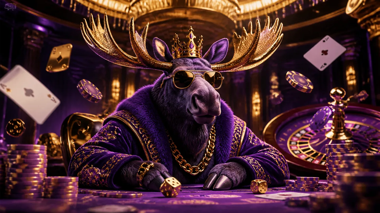 A luxurious casino-themed hero banner featuring elegant poker chips, radiant diamonds, and a roulette wheel, evoking the gran